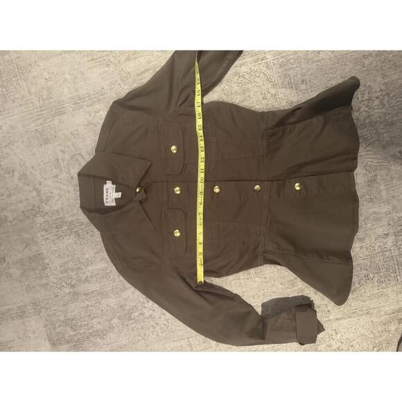 FRAME Denim Women's Olive Green Peplum Denim Jacket sz S - Picture 8 of 8